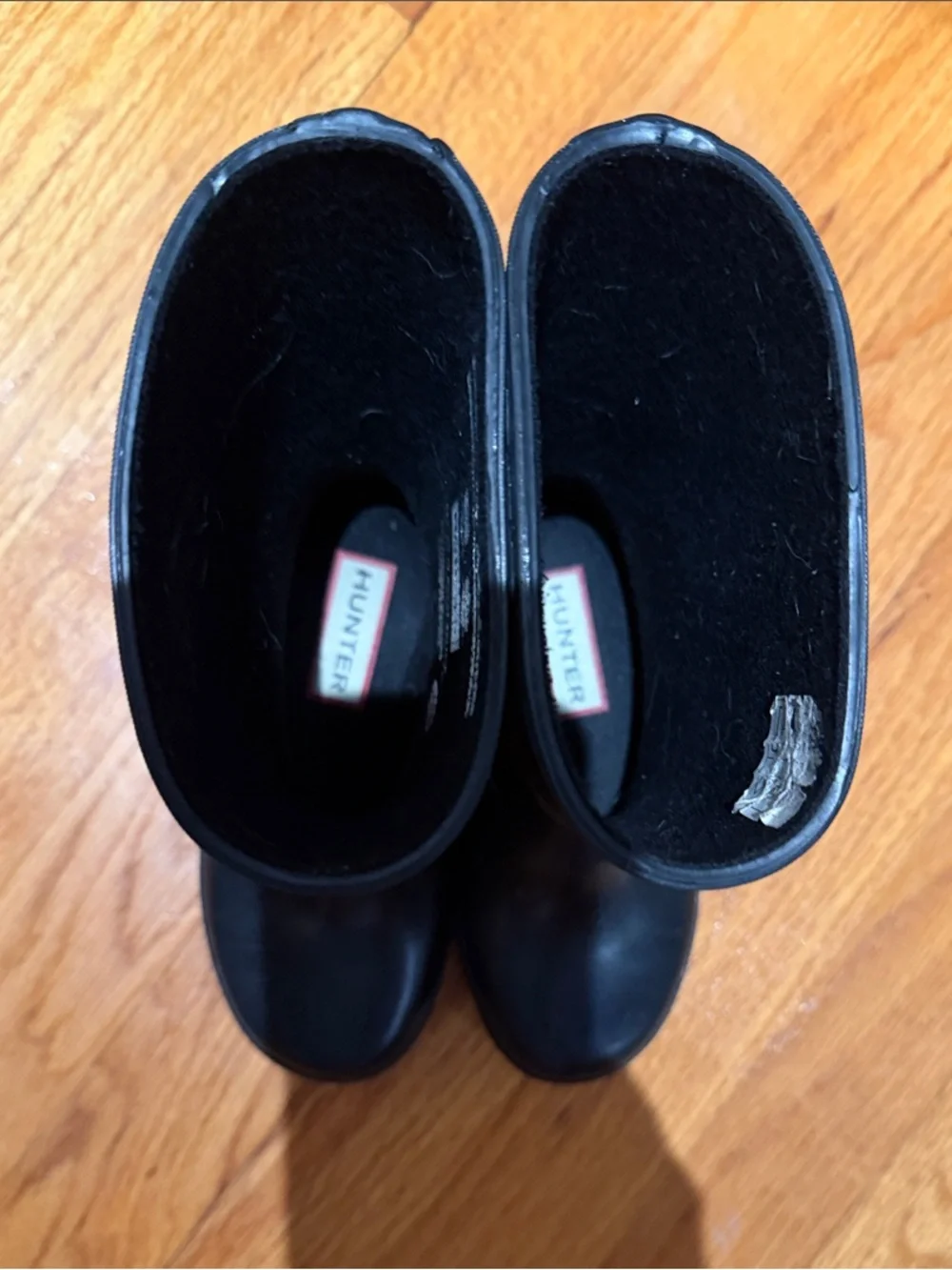 Hunter Little Kids Black Waterproof Rain Boots, Mid-Calf Size 9